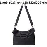 Mqtime Black Color Shoulder Bags Nylon Waterproof Handbag Women's Crossbody Bags Big Capacity Tote Fashion Design School Messenger Bags
