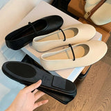 MQTIME  -  Retro Comfort Mary Jane Flat Shoes Autumn Slip On Ballet Women Shoes Fashion Shallow Ladies Casual Soft Sole Ballerina Shoe