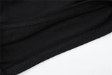 MQTIME  -  Woman Sexy Metal Buckle Detail Hollow Backless Halter Top Black Tanks & Camis Sexy Summer Deep V Neck Crop Tops