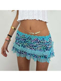 MQTIME  -  New Fashion Women's Hot Sale Spliced Drawstring Sexy Short Skirt