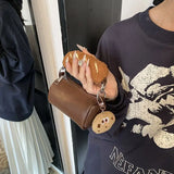 MQTIME  -  Cute Retro Plush Bread Handbag Cookies PU Mini Storage Bag Crossbody Bags Shoulder Bag Women's Bags Messenger Bag