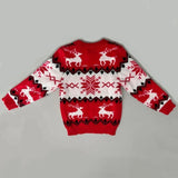 MQTIME  -  Women Kids Red Christmas Sweaters Casual Soft Jumpers Warm Thicken Matching Outfits Pullover Knitwear Xmas Family Look New