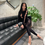 MQTIME  -  New Leopard Print Off Shoulder High Waist Bodystocking Seamless Yoga Pants Plus Size Jumpsuit Stretchy Comfortable Workout Wear