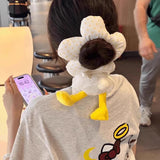 MQTIME  -  Cartoon Lower Body Of Animal Large Flower Scrunchie For Women Girls Sweet Hair Band Headband Hair Tie Cute Hair Accessories