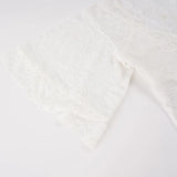 MQTIME  -  Y2k Lace Patchwork V Neck Short Sleeve Sheer Slim Sexy All Match Top Female
