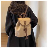 MQTIME  -  High-End Ladies Large Capaci Bapa Faionable Student Bookbag Waterproof PU Leather Casual Travel Bag with Double Straps