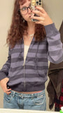 MQTIME  -  Clothes 2000s Hoodies Woman Winter Fashion Y2k Stripe Long Sleeves Sweatshirt Harajuku Blouse Hot Girl Streetwear Hoodie Zipper