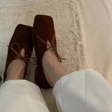 MQTIME  -  NEW Women Mary Jane Shoes Fashion Shallow Butterfly-knot Flats Retro Style Ladies Comfort Soft Sole Ballerina Shoes Footwear
