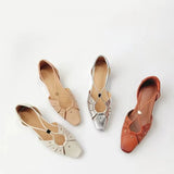 MQTIME  -  New Womens Shoes Fashion Retro Hollow Out Flat Sandals for Woman Exquisite French Casual Shoes Designer Shoes Sandalias De Mujer