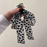 Mqtime Woman Fairyism Ribbon Bow Hair Claw Elastics Hair Band Barrettes Girls Fashion Hair Scrunchies Washing Face Headwear Hairpins