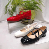 MQTIME  -  Vintage Square Toe Women Mary Jane Shoes Fashion Elegant Shallow Thick Heel Single Shoes Ladies Casual Outdoor Dress Pumps