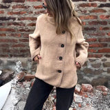 MQTIME  -  Fall/Winter 2025 New Button-down Fur Jacket Lapel Button-down Loose Warm Velvet Sweater