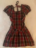MQTIME  -  Red Square Collar Plaid Mini Dress Women Casual Fashion Sweet Fairy Dress Female Vintage Korean 2025 Summer Evening Party Dress