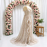  MQTIME  -  Maternity Photography Dress Ethereal Floral Chiffon Dresses Feminine Portrait Photo Shoot  Clothing Boho Pregnant D