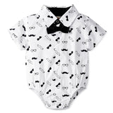 MQTIME  -  Summer Baby Boys Costumes Short Sleeve Bodysuit with Bow + Suspender Pants Wedding Parties Festivals Gentleman Clothing