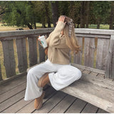 MQTIME  -  Elegant Women O Neck Cardigan Knitted Long Sleeve Button Pocket Slim Fitted Short Sweater 2025 Fashion New Pullover Knitwear Top