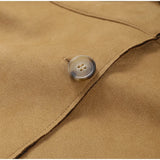 MQTIME  -  Casual Suede Brown Short Jacket Women Retro Solid Loose Single-breasted Full Sleeve Female Coat Chic High Street Lady Outerwears