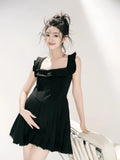 MQTIME  -   Women Photography Costume Elegant Black Sleeveless Short Maternity Dress Sweet Pregnancy Dresses Studio Shooting Photo Clothes