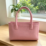 MQTIME  -  Solid Grain Crocodile Textured PU Long Underarm Bag Double Thick Handle Large Capacity Commute Shoulder Handbag Women Purse