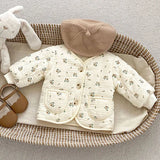 MQTIME  -  Winter Infant Baby Girls Thicken Warm Jacket Coat Newborn Baby Girls Plush Cardigan Coat Children Thicken Warm Clothes