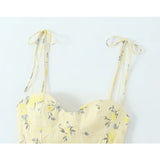  MQTIME  -  Chic Elegant Corset Top Backless Short Cami Tops New Summer Fashion Floral Printed Sexy Party Night Tops