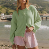 MQTIME  -  Spring 2025 New Sweater Women's Long Sleeve Buttons Versatile Knitted Cardigan Jacket Women