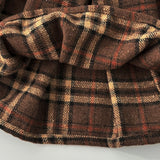 ﻿ MQTIME  -  New autumn baby clothing for 0-3 years old, fashionable brown plaid pleated skirt, cute   skirt