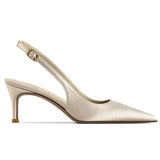 MQTIME  -  Summer New Pointed Head Shallow Mouth One-word Buckle Strap Thin Heel Sandals Women's Bag Head Empty High Heels