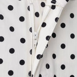  MQTIME  -  Fashion Polka Dot Printed Long Pants For Women Elegant Zipper Mid Waist Straight Leg Trouser Female Street Chic Slim Pencil Pant