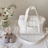 MQTIME  -  New Korean Mom Bag Storage Bag Cotton Quilted Large Capacity Mommy Bag Fashion Multi-functional Handbag Lightweight Diagonal