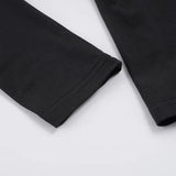  MQTIME  -  French Sweet Patchwork Contrast Color Fake Two Piece Slim Square Collar Long Sleeve Slim T-Shirts
