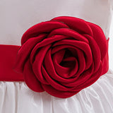 MQTIME  -  Halloween Girls Dress 2025 New Kids Elegant White Sweet Gown Children Fashion Vestidos Princess Floral Long Dresses 3-10Y