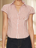 MQTIME  -  Women Floral Print Blouse V-Neck Sleeveless Tank Top with Ruffle Hem for Chic Summer Style and Weekend Outings