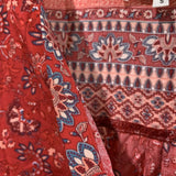 MQTIME  -  Boho Long-sleeved Dress V Neck Rayon Summer Short Dress Femme Hippie Printing Mini Dress Flare Sleeve Chic Vestidos