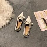 MQTIME  -  Fashion Pointed Toe Slip On Shoes Women Flat Loafer Casual 2024 New Arrivals Autumn Spring Flat Heel Office Work Footwear Shoes