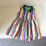 MQTIME  -  Siblings Clothing 1-10Y Girls' Striped Sleeveless Lapel Dress Boys' Straps Overall Shorts Summer Children's Clothes
