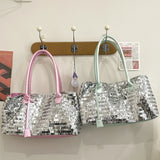  MQTIME  -  Sequins Shoulder Bags for Women Designer New Trendy Fashion Evening Party Bling Square Bag Handbags and Purses