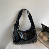 MQTIME  -  Fashion Retro Underarm Women's Bag Casual Single Shoulder Simple Versatile Rivet Single Shoulder Bag