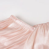 MQTIME  -  Fashion Women's Off Shoulder Mini Dress Pleated Shiny Elegant Romantic Luxury Party Evening Gala Dress Female Dress
