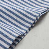  MQTIME  -  Children's Cotton Linen Striped Short-Sleeved T-Shirt Summer New Boys And Girls Round Neck Buttons Daily Casual Tops
