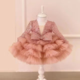 MQTIME Gorgeous Baby Girl Dress for Girls Elegant Birthday Party Dress Girl Dress Baby Girls Clothes for Opening Ceremony Prom Dress