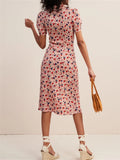  MQTIME  -  Clearance Price Ladies Short-Sleeved Temperament High-Waisted Slimming Robe for Holiday