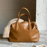  MQTIME  -  Women's Handbag High-end Textured Pillow Tote Bag Soft Leather Large Capacity Commuter Shoulder Bag Fashion Casual Luxe Work Bag