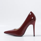 MQTIME  -  Sexy Patent Leather Super High Heel Pumps Women Spring Summer Classic Pointed Toe Black Dress Shoes Woman's Office Shoes
