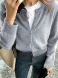 MQTIME  -  Autumn/Winter New Casual Simple Solid Colour Long-Sleeved Jacket Sweater