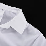 MQTIME  -  White Shirt and Cake Skirt Set for Women Set with Turn Down Collar Long - Sleeve Design Shirt and High Waisted Short Skirt
