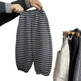 MQTIME  -  Infant Baby Boys Jogger Pant Striped Thicken Warm Kids Boys Harem Pant New Winter Versatile Elastic Waist Children Boys Pant