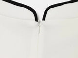 MQTIME  -  Women White Sleeveless Mini Cheongsam Dress Mandarin Collar Chinese Frog Knot Button A Line Dresses Lady Fashion Party Robe