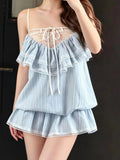 MQTIME  -  Summer Fashion Slim Lace Patchwork Sweet Slim Temperament Ruffles Y2k Women's Dress