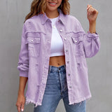 MQTIME  -  Lady Casual Single Breasted Solid Coat Elegant Pocket Long Sleeve Commuter Outwear Fashion High Street Turn-down Collar Jacket